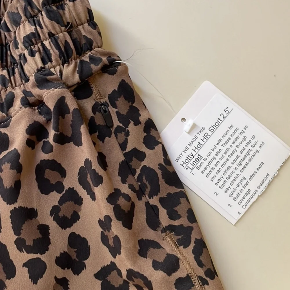 Lululemon Leopard Print Hotty Hot Shorts 2.5” - Picture 7 of 8